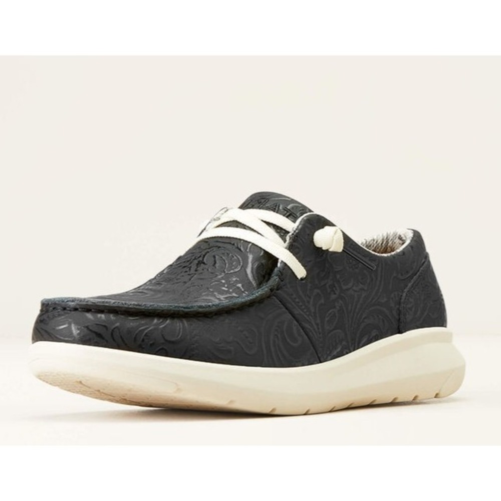 Ariat® (Women's 7 B) Hilo™ Casual Shoe in Black Floral Emboss - $100